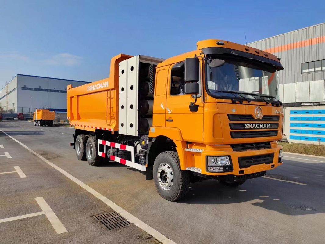 SHACMAN F3000 6x4 সিএনজি ডাম্প ট্রাক 10JSD180 QH50 স্প্লাইন ট্রান্সমিশন 340 এইচপি / 430 এইচপি 12.00R20 টায়ার