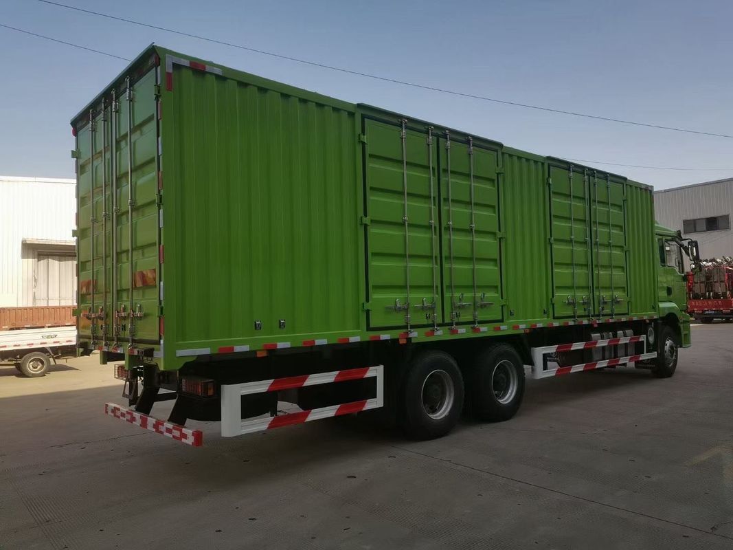সবুজ 6x4 ভ্যান কার্গো ট্রাক SHACMAN H3000 বড় কার্গো ট্রাক 340Hp বিতরণের জন্য