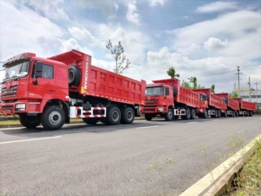 SHACMAN 10 চাকা ভারী দায়িত্ব ডাম্প ট্রাক F3000 6x4 375Hp EuroV কমলা Tipper