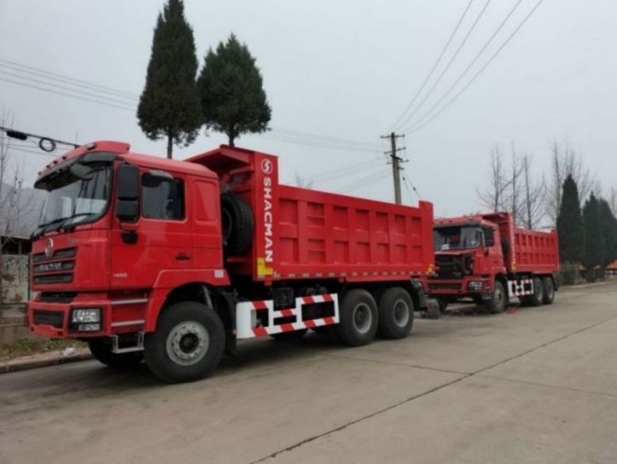 SHACMAN 10 চাকা ভারী দায়িত্ব ডাম্প ট্রাক F3000 6x4 375Hp EuroV কমলা Tipper
