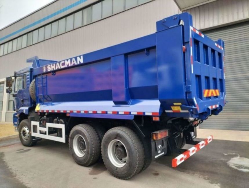 SHACMAN ইউ-কার্গো বক্স ডাম্প ট্রাক 6x4 H3000 380 ইউরোII ব্লু টিপার স্ট্যান্ডার্ড ক্যাব 12.00R20 টায়ার