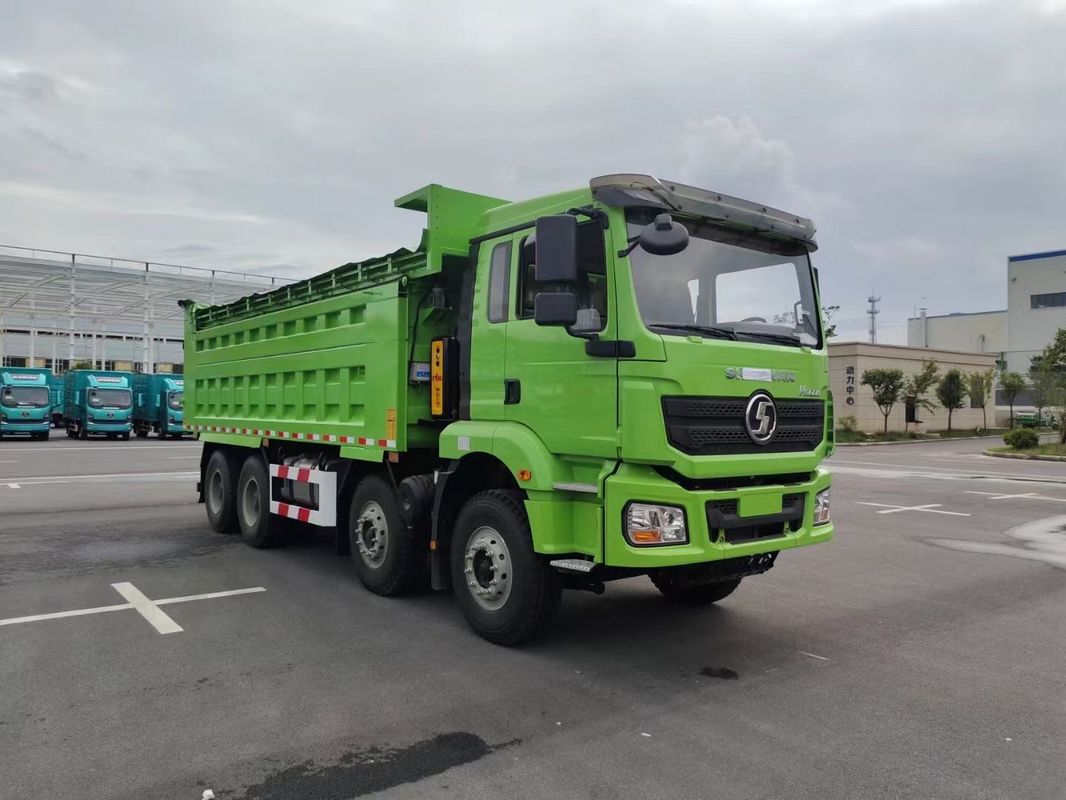 নতুন ভারী দায়িত্ব SHACMAN H3000 ডাম্প ট্রাক 8x4 375hp ইউরোভি সবুজ 12 চাকা টপকার