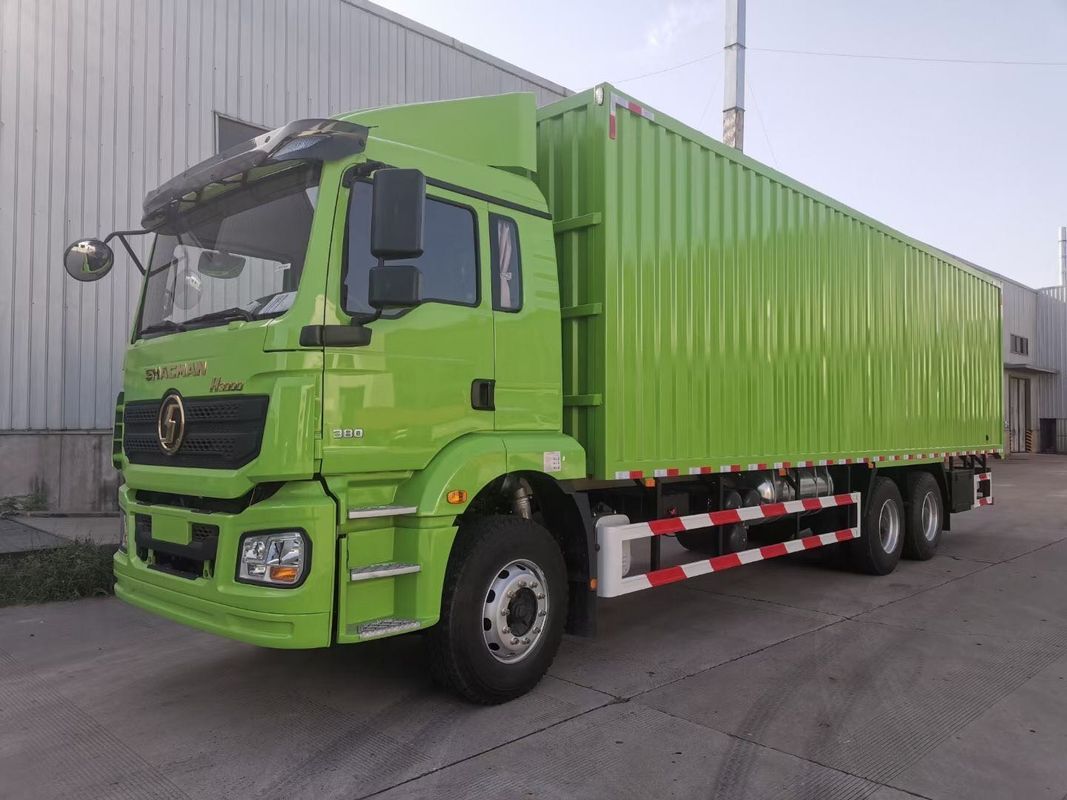 সবুজ 6x4 ভ্যান কার্গো ট্রাক SHACMAN H3000 বড় কার্গো ট্রাক 340Hp বিতরণের জন্য