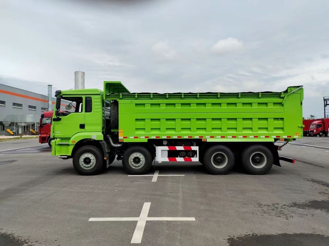 নতুন ভারী দায়িত্ব SHACMAN H3000 ডাম্প ট্রাক 8x4 375hp ইউরোভি সবুজ 12 চাকা টপকার