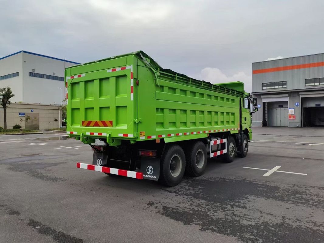 নতুন ভারী দায়িত্ব SHACMAN H3000 ডাম্প ট্রাক 8x4 375hp ইউরোভি সবুজ 12 চাকা টপকার