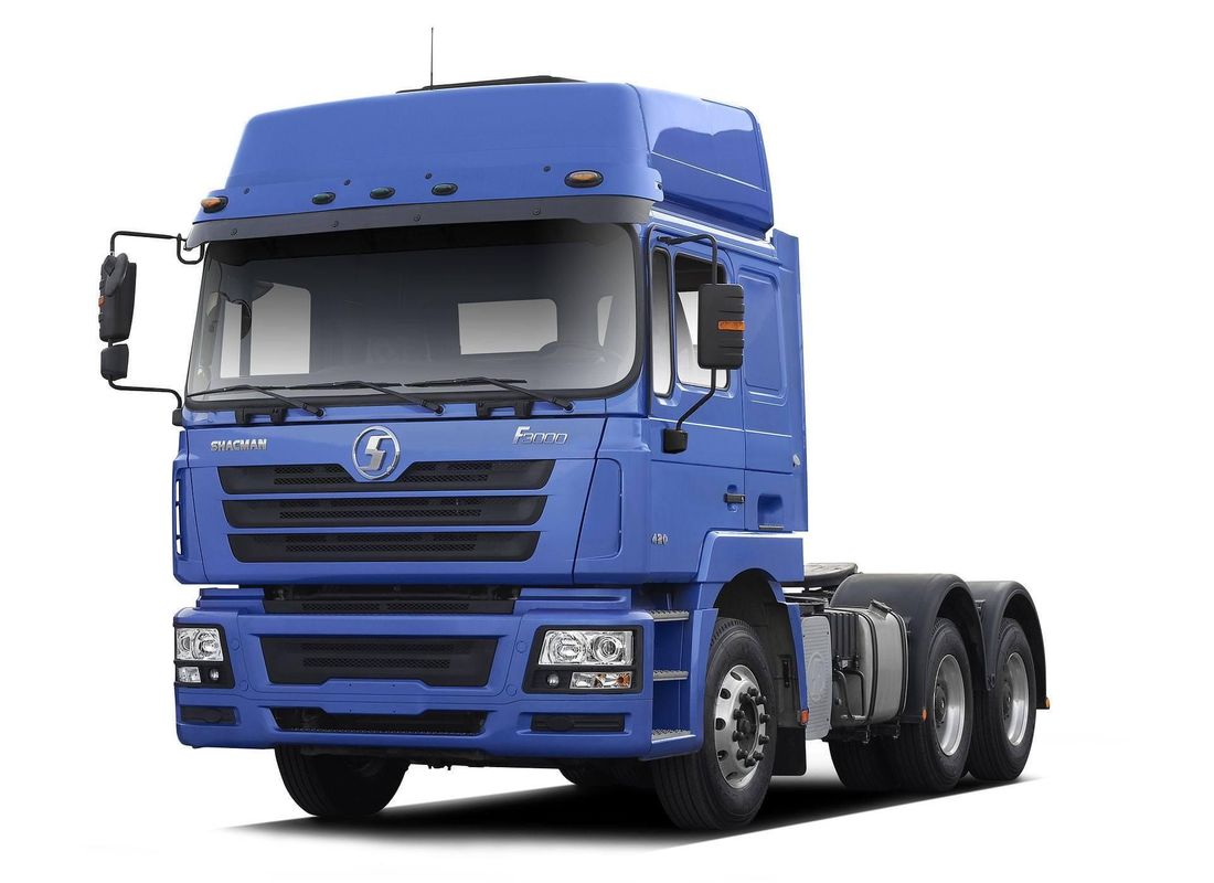 নীল SHACMAN F3000 ট্র্যাক্টর হেড 6x4 460 এইচপি ইউরোভি শ্যাকম্যান ট্র্যাক্টর হেড