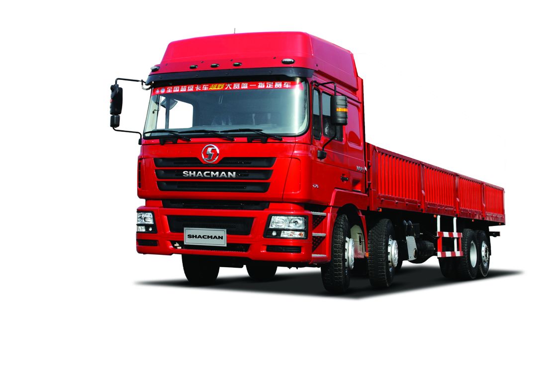 SHACMAN F3000 ট্রাক ট্রাক 8x4 430Hp কমপোজিট পরিবহন জন্য লাল ভ্যান ট্রাক