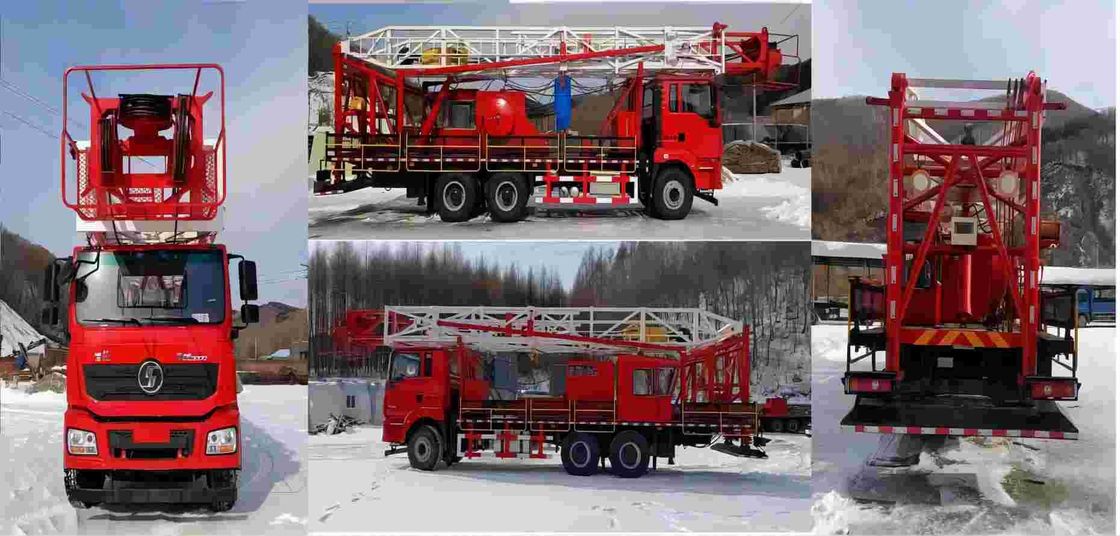 SHACMAN H3000 তেল ড্রিলিং ট্রাক 6x4 380HP EuroII হোয়াইট 50Ton তেল রিগ সরানো ট্রাক