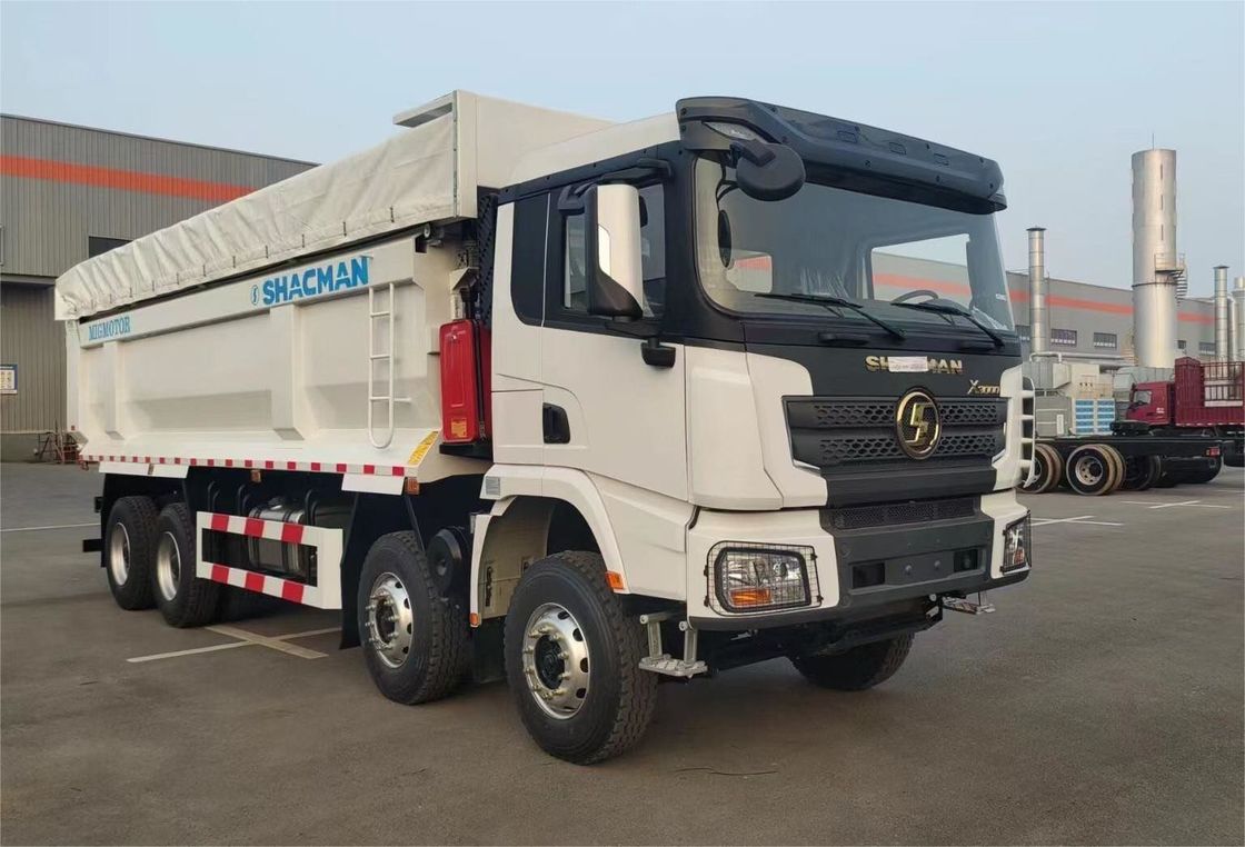 শ্যাকম্যান 8x4 440HP ইউরোভি ভারী ডাম্প ট্রাক হোয়াইট 20 - 30 টন ট্যাপার ডাম্প ট্রাক