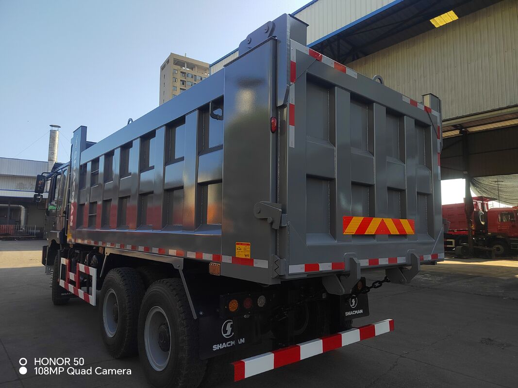 SHACMAN ৩ অক্ষের ভারী ডাম্প ট্রাক, ১২.০০R২০ টায়ার, ৪০০ লিটার ফুয়েল ট্যাঙ্ক এবং ম্যানুয়াল ট্রান্সমিশন, ৪৩০ অশ্বশক্তি, ইউরো II, ২৫ টন